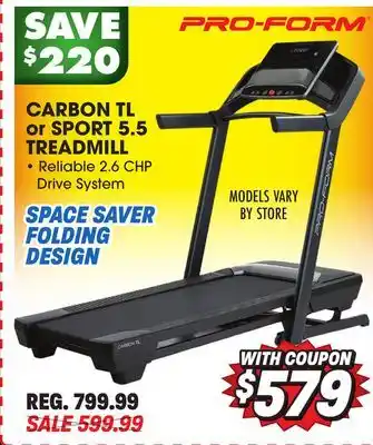 Big 5 Proform carbon tl treadmill offer