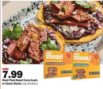 Meijer Meati plant-based carne asada or classic steaks offer