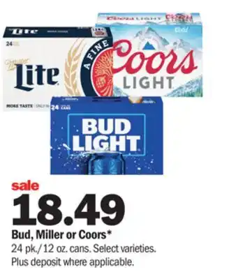 Meijer Bud, miller or coors offer