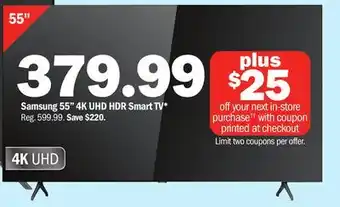 Meijer Samsung 55 4k uhd hdr smart tv offer