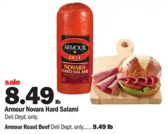 Meijer Armour novara hard salami offer