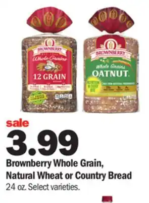 Meijer Brownberry whole grain, natural wheat or country bread offer