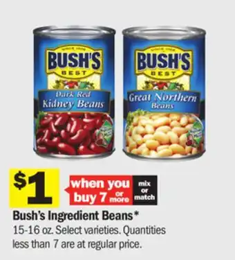 Meijer Bush's ingredient beans offer