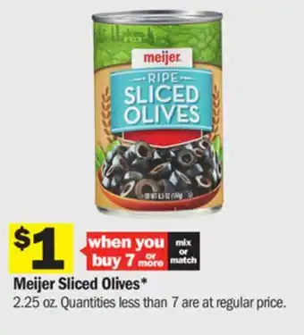 Meijer Meijer sliced olives offer