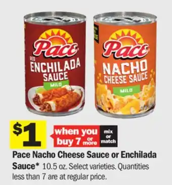 Meijer Pace nacho cheese sauce or enchilada sauce offer