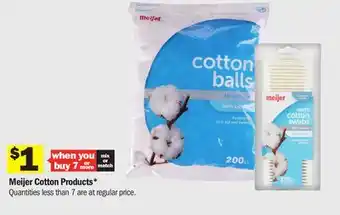 Meijer Meijer cotton products offer