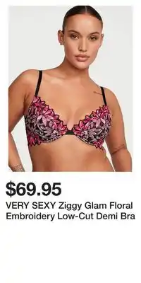 Victoria's Secret Very sexy ziggy glam floral embroidery low-cut demi bra offer