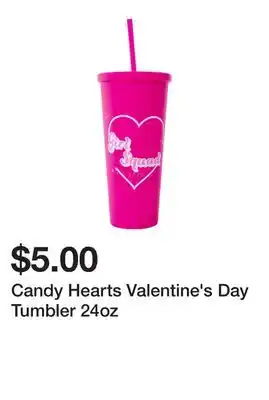 Five Below Candy hearts valentine's day tumbler 24oz offer