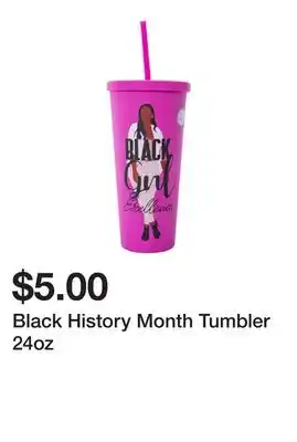 Five Below Black history month tumbler 24oz offer