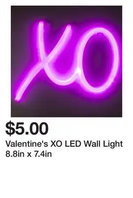 Five Below Valentine's xo led wall light 8.8in x 7.4in offer