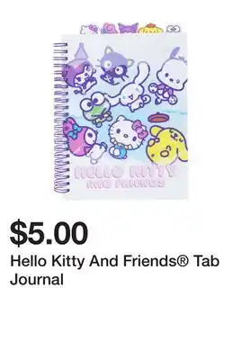 Five Below Hello kitty and friends tab journal offer
