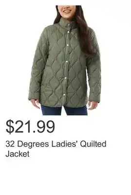 Costco 32 degrees ladies' quilted jacket offer