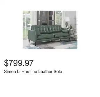 Costco Simon li harstine leather sofa offer