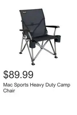 Costco Mac sports heavy duty camp chair offer