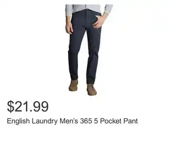 Costco English laundry men's 365 5 pocket pant offer