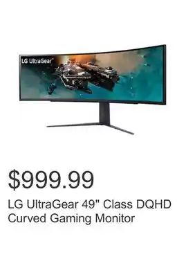 Costco Lg ultragear 49 class dqhd curved gaming monitor offer