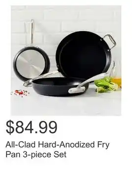 Costco All-clad hard-anodized fry pan 3-piece set offer