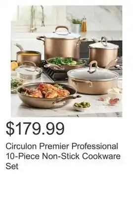 Costco Circulon premier professional 10-piece non-stick cookware set offer