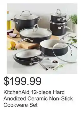 Costco Kitchenaid 12-piece hard anodized ceramic non-stick cookware set offer