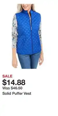 Macy's Solid puffer vest offer