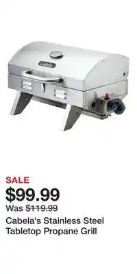Cabela's Cabela's stainless steel tabletop propane grill offer