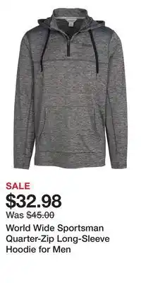 Cabela's World wide sportsman quarter-zip long-sleeve hoodie for men offer