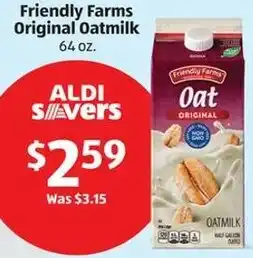 Aldi Friendly Farms Original Oatmilk offer