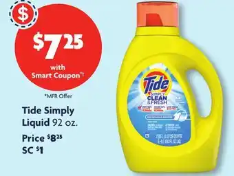 Family Dollar Tide simply liquid offer