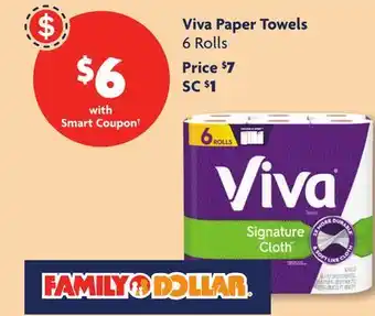 Family Dollar Viva paper towels offer