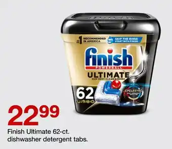 Target Finish ultimate 62-ct. dishwasher detergent tabs offer