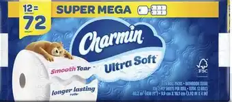 Target Charmin ultra soft 12-pk. super mega roll bath tissue offer