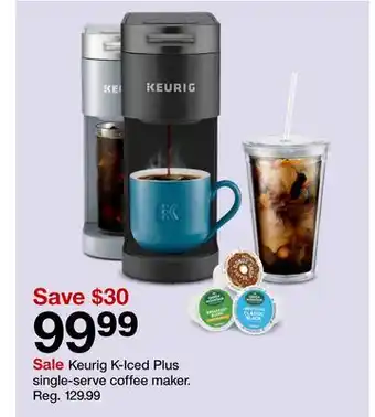 Target Keurig k-iced plus single-serve coffee maker offer