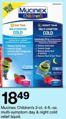 Target Mucinex children's 2-ct. 4-fl.-oz. multi-symptom day & night cold relief liquid offer