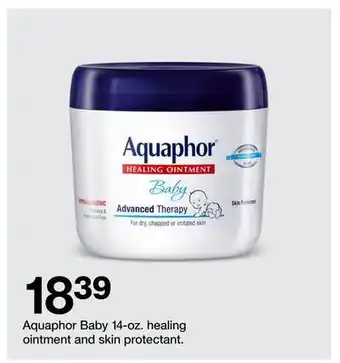 Target Aquaphor baby 14-oz. healing ointment and skin protectant offer