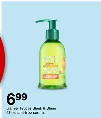 Target Garnier fructis sleek & shine 5.1-oz. anti frizz serum offer