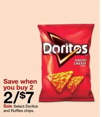 Target Select doritos and ruffles chips offer