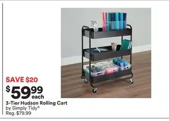 Michaels 3-tier hudson rolling cart by simply tidy offer
