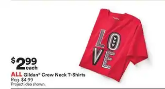 Michaels All gildan crew neck t-shirts offer