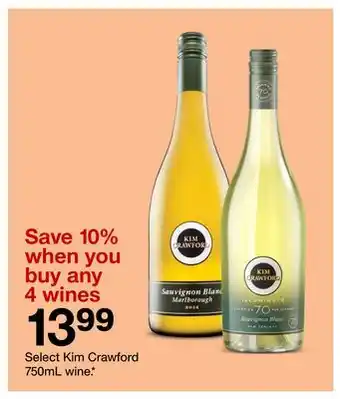 Target Select kim crawford 750ml wine offer