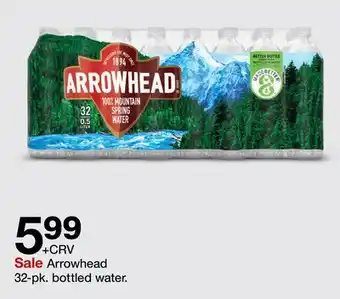 Target Arrowhead 32-pk. bottled water offer