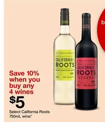 Target Select california roots 750ml wine offer