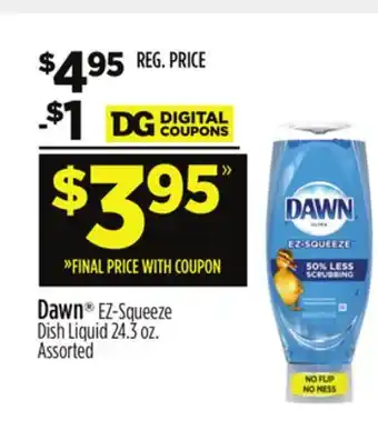 Dollar General Dawn ez-squeeze dish liquid offer