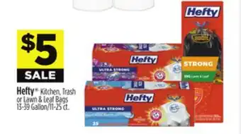 Dollar General Hefty kitchen, trash or lawn & leaf bags offer