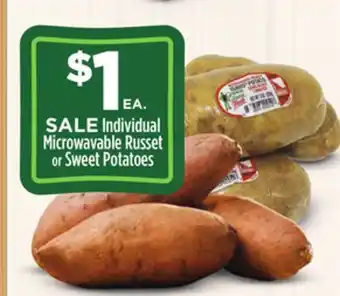 Dollar General Individual microwavable russet or sweet potatoes offer
