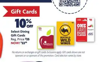 Family Dollar Select dining gift cards offer