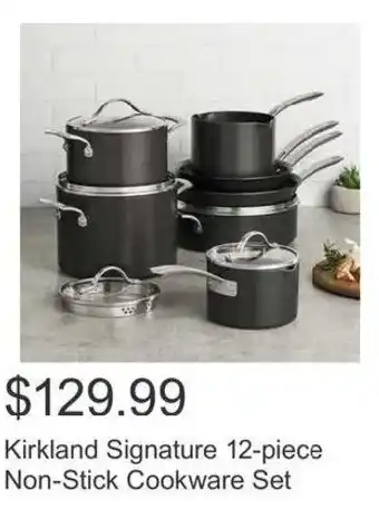 Costco Kirkland Signature 12-piece Non-Stick Cookware Set offer