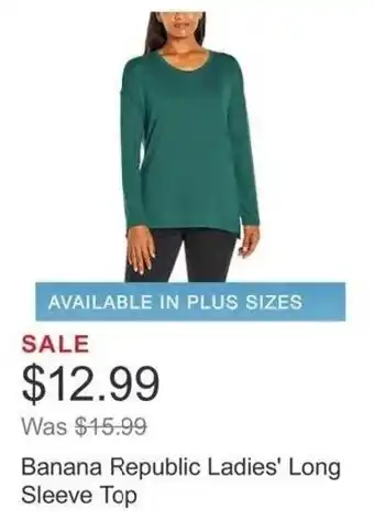 Costco Banana Republic Ladies' Long Sleeve Top offer