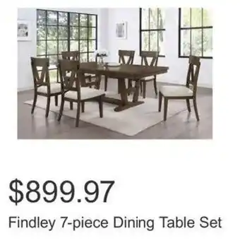 Costco Findley 7-piece Dining Table Set offer