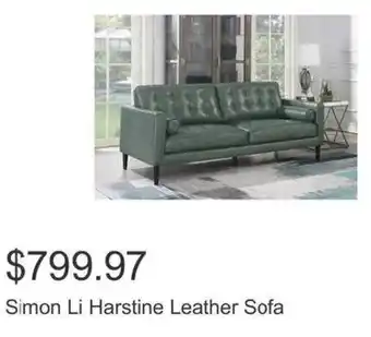 Costco Simon Li Harstine Leather Sofa offer