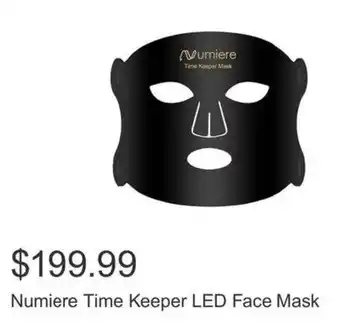 Costco Numiere Time Keeper LED Face Mask offer